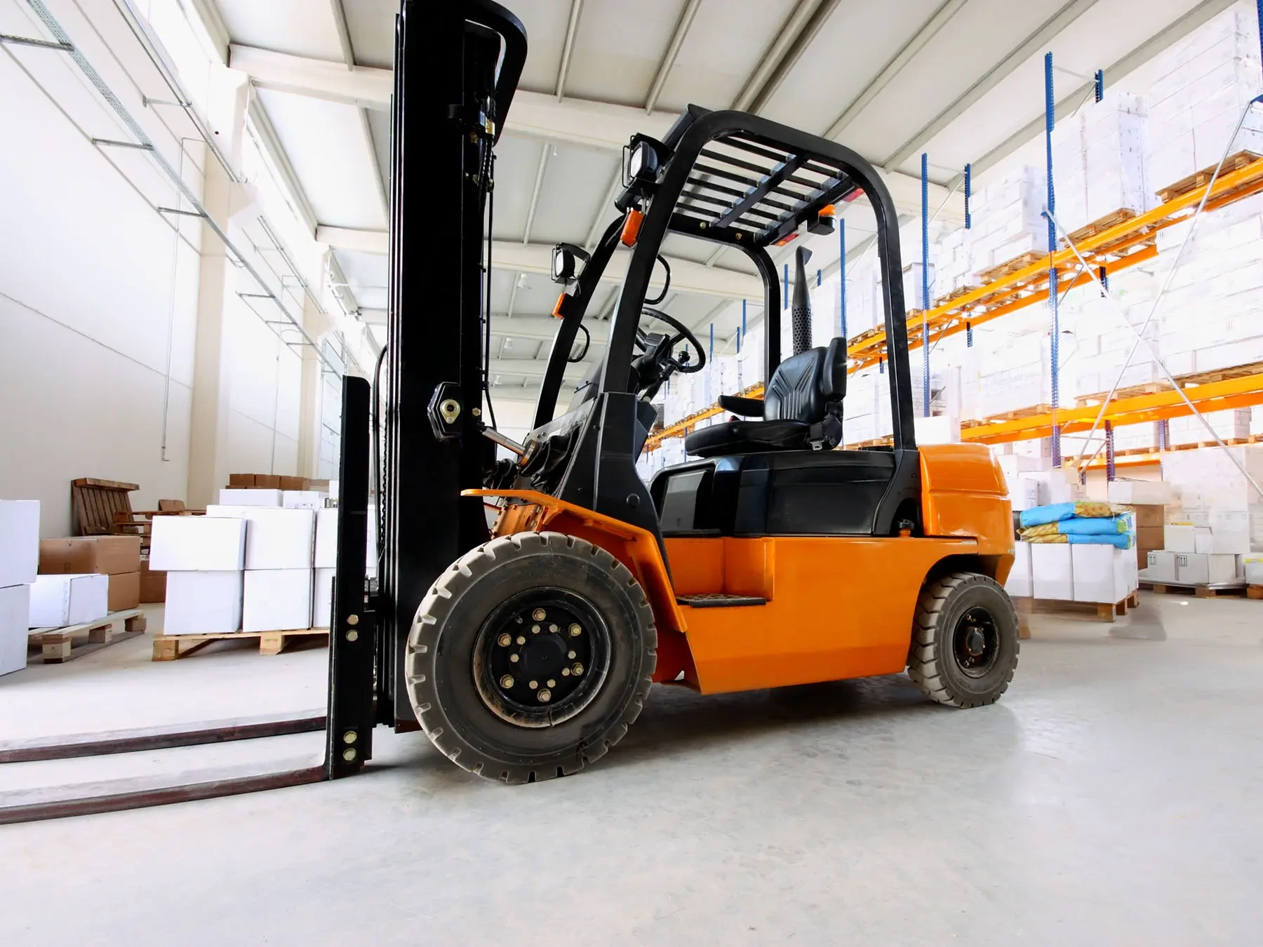 A forklift representing heavy vehicle rentals